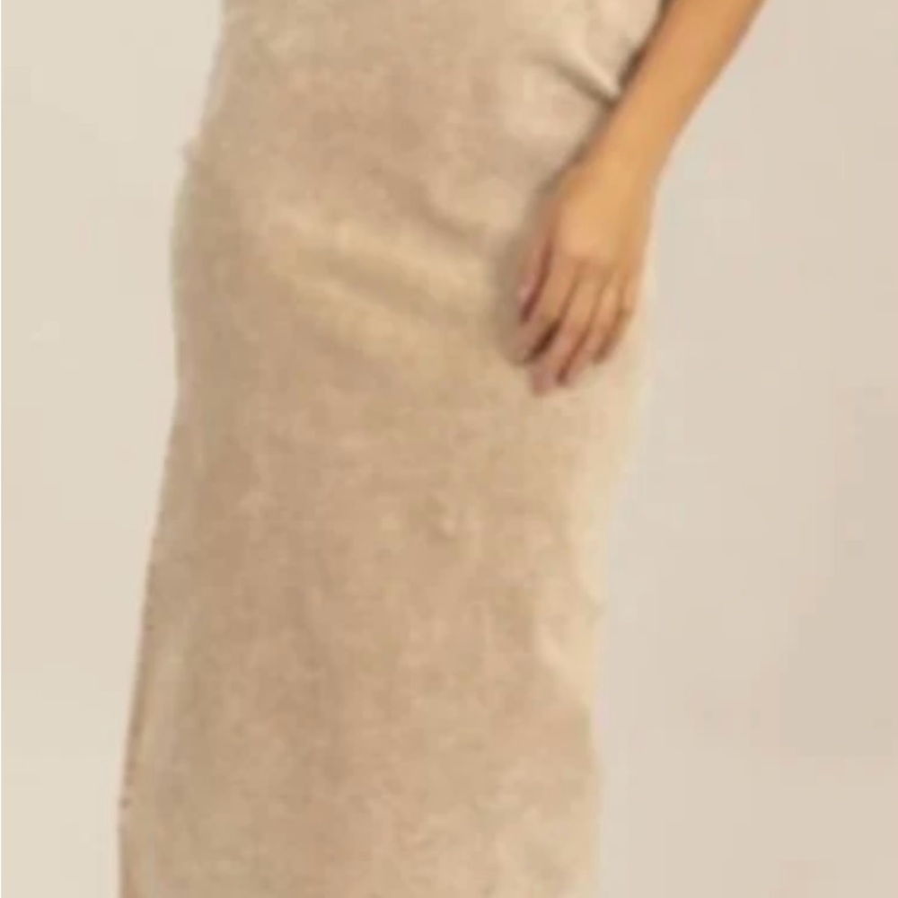 Brown Corduroy Sleeveless Dress
